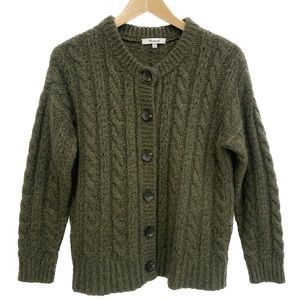 Madewell Vintage Chunky Cable Knit Sweater Button Front Cardigan Women’s XXS